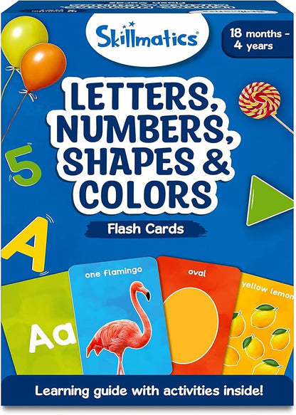 Skillmatics Thick Flash Cards for Toddlers - Letters, Numbers, Shapes & Colors, Montessori Toys, Preschool Learning Activities, Learning Aids, Gifts for Kids Ages 1, 2, 3, 4 Years nirvanaguru