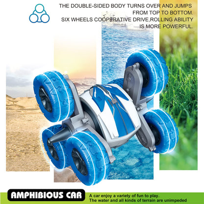 Threeking RC Stunt Cars Remote Control Car Double-Sided Driving 360-degree Flips Rotating Car Toy, Green Nirvana Guru