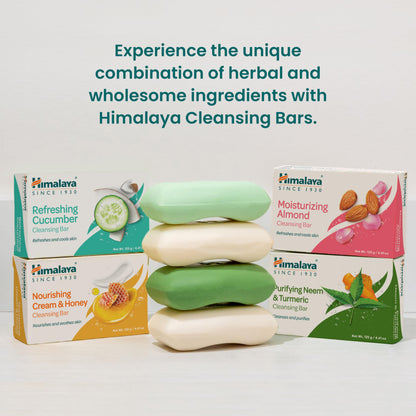 Himalaya Purifying Neem & Turmeric Cleansing Bar for Clean and Healthy Looking Skin, Free from Parabens, SLS and Phthalates, Gluten Free, Vegan, 125 g (4.41 oz), 6 Pack - Nirvana Guru