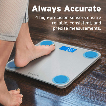 Etekcity Digital Body Weight Bathroom Scale, Large Blue LCD Backlight Display, High Precision Measurements,6mm Tempered Glass, 400 Pounds Nirvana Guru
