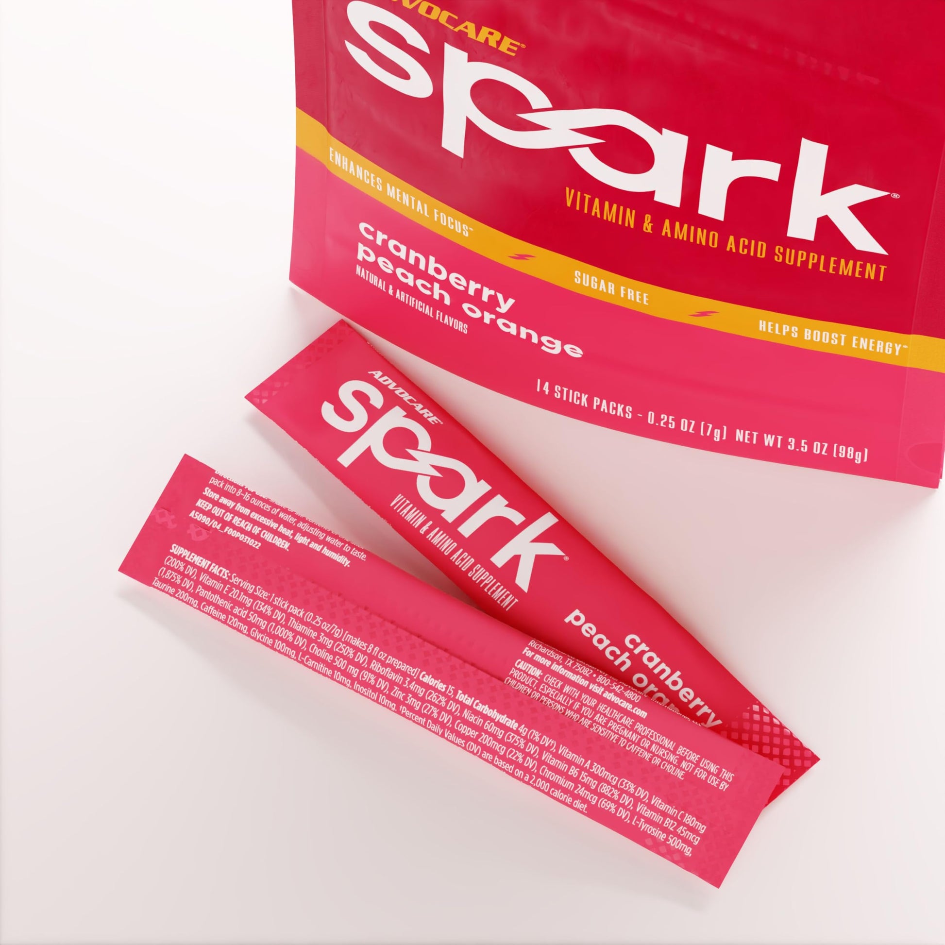 AdvoCare Spark Vitamin & Amino Acid Supplement - Focus & Energy Drink Powder Mix with Vitamin A, B-6, C & E - Also Includes L-Carnitine & L-Tyrosine - Fruit Punch - 10.5 oz Nirvana Guru
