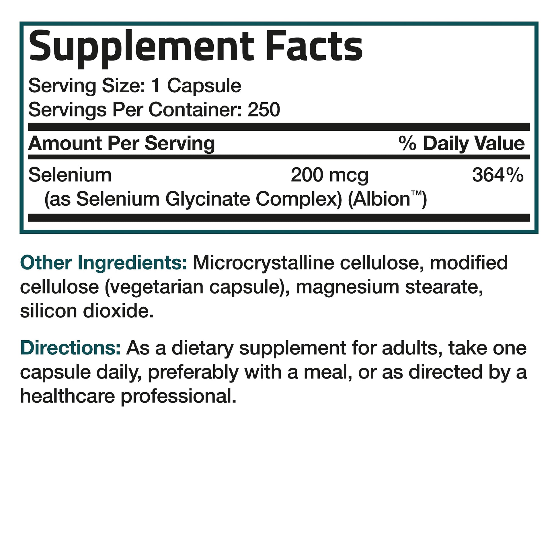 Bronson Selenium 200 mcg – Yeast Free Chelated Amino Acid Complex - Essential Trace Mineral with Superior Absorption, 250 Vegetarian Capsules Nirvana Guru
