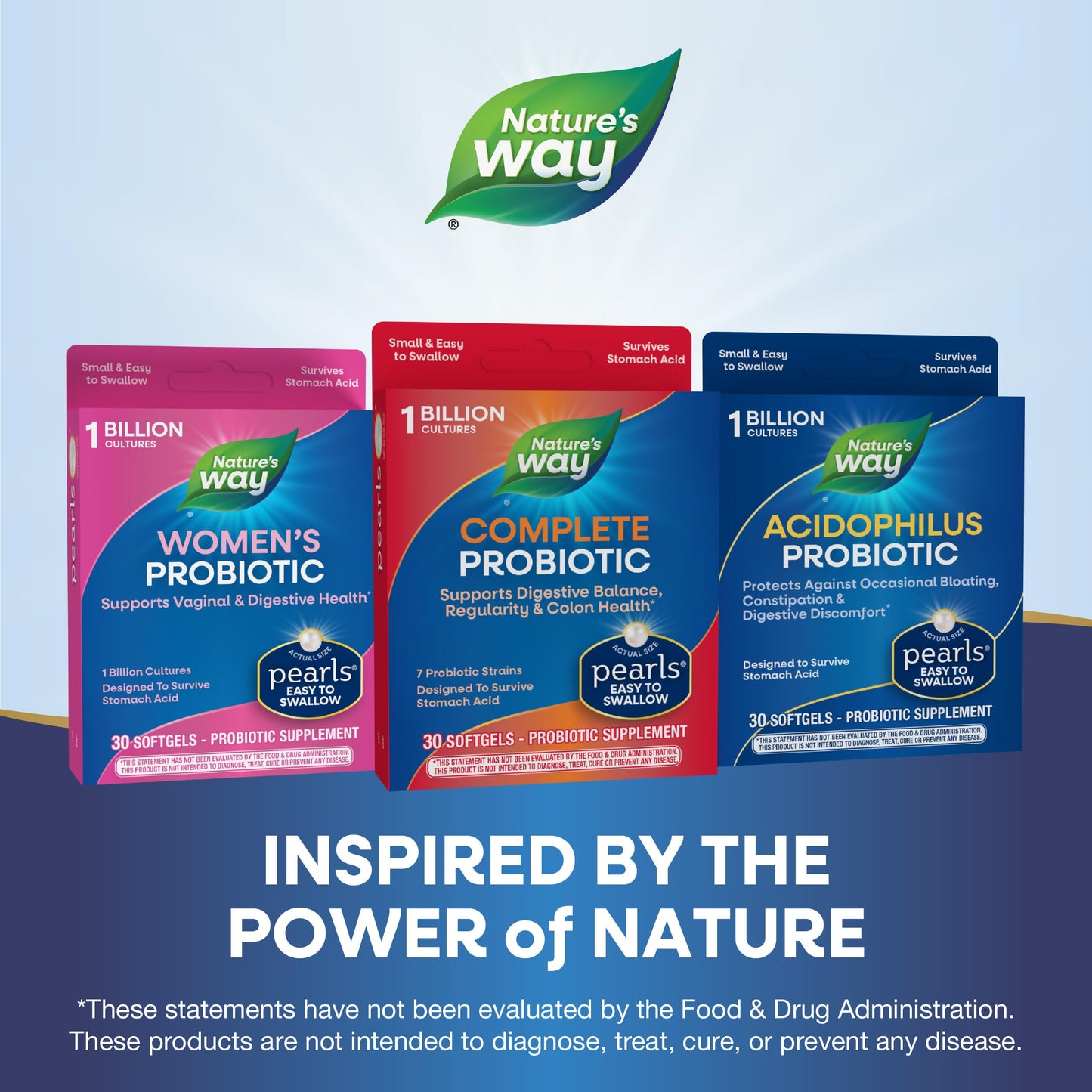 Nature's Way Complete Probiotic Pearls, Supports Digestive Balance*, 1 Billion Live Cultures, Supplement for Men and Women, No Refrigeration Required, 90 softgels (Packaging May Vary) - Nirvana Guru
