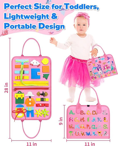 Gojmzo Busy Board Montessori Toys for Toddler Girl Birthday Gifts, Busy Book Sensory Toys for Toddlers, Learning Educational Toddler Travel Activities nirvanaguru