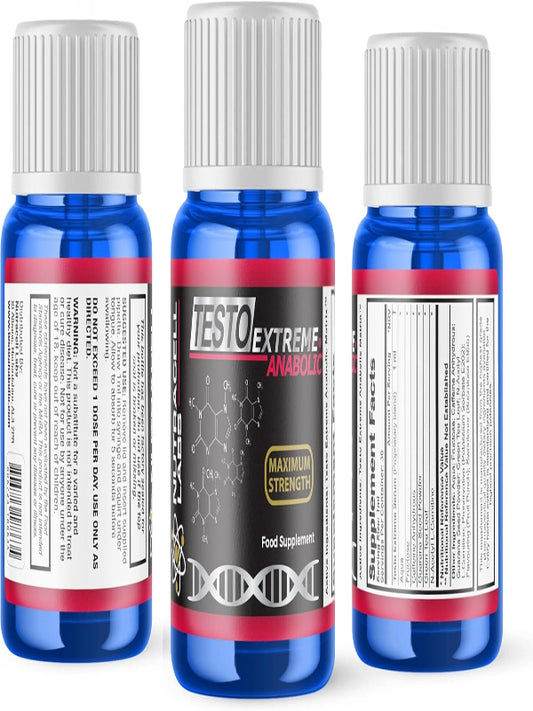 Testo Extreme Anabolic (4 Month Course) Testosterone Booster, Muscle Growth & Strength Stack Nirvana Guru