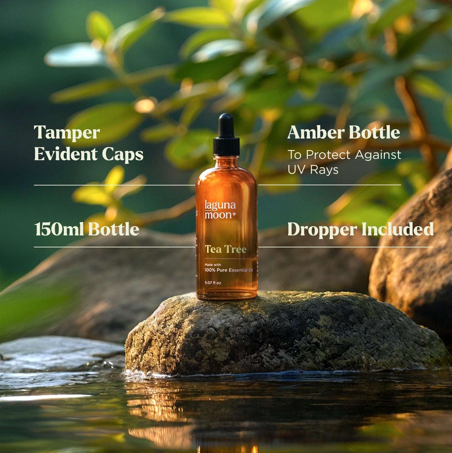 Lagunamoon Lavender Essential Oil - Pure Essential Oils for Diffusers, Humidifiers, Aromatherapy, Cars, Yoga, Home Essentials - Relaxing Fragrance Scents for Fresheners and Candle Making (150ml)