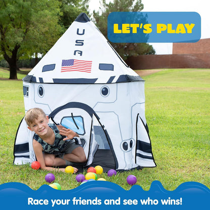 JOYIN Rocket Ship Play Tent Pop up Play Tent Kids Indoor Outdoor Spaceship Playhouse Tent Set Nirvana Guru