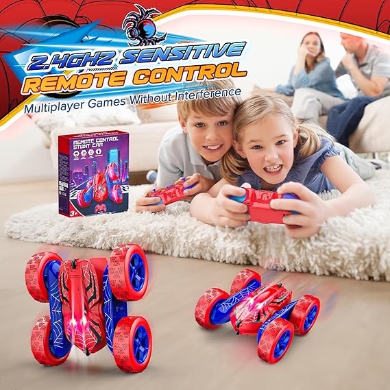 Remote Control Car,RC Cars for 4 5 6 7 8 9 10 11 12 Year Old Boy Double Sided 360°Flip 4WD Rechargeable Drift RC Race Car Boys Toys Birthday Gifts Christmas Basket Stuffers for Kids Age 4-12 nirvanaguru