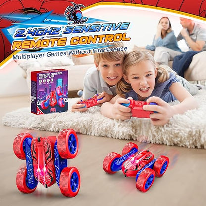 Remote Control Car,RC Cars for 4 5 6 7 8 9 10 11 12 Year Old Boy Double Sided 360°Flip 4WD Rechargeable Drift RC Race Car Boys Toys Birthday Gifts Christmas Basket Stuffers for Kids Age 4-12 nirvanaguru
