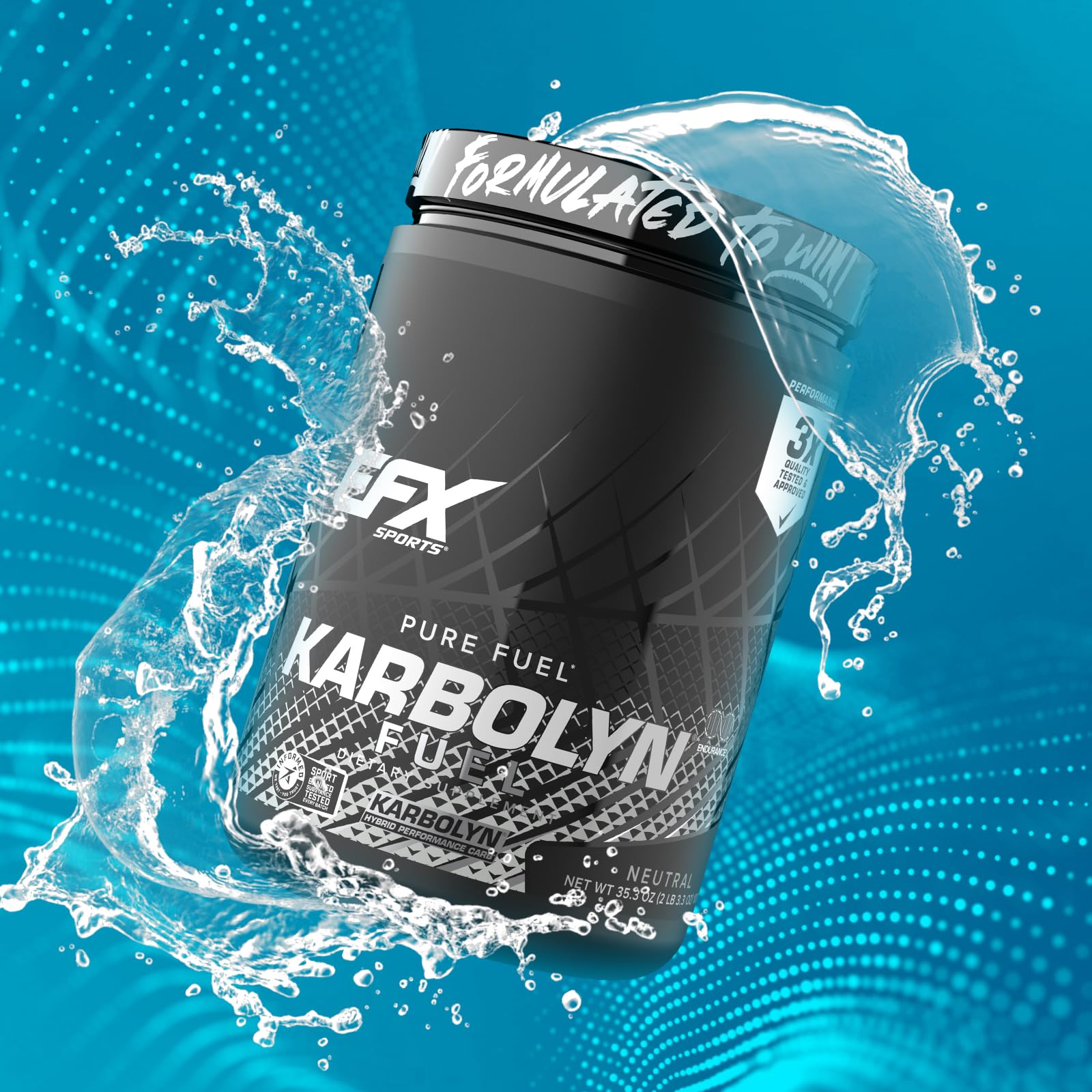 EFX Sports Karbolyn Fuel | Fast-Absorbing Carbohydrate Powder | Carb Load, Sustained Energy, Quick Recovery | Stimulant Free | 39 Servings (Neutral) Nirvana Guru