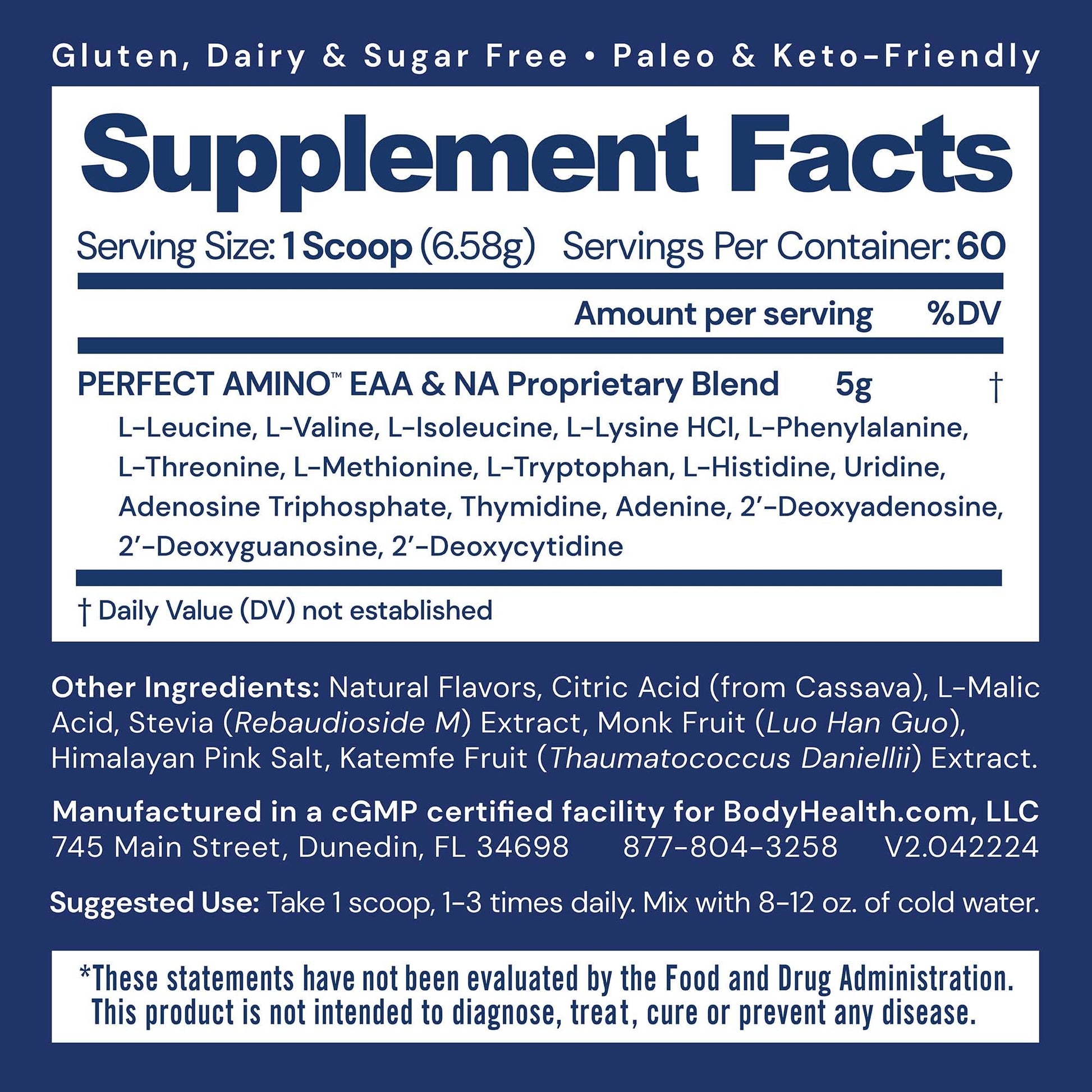 BodyHealth PerfectAmino Powder - BCAA and EAA Powder for Pre and Post Workout - Amino Acid Energy Drink for Men and Women to Support Lean Muscle and Recovery - Strawberry - 30 Servings Nirvana Guru