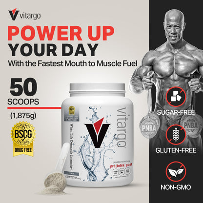 Vitargo Carbohydrate Powder, 2X Faster Absorbing, 4.4 LB Plain, Pre, Intra & Post, Sugar-Free Complex Carb Powder for Recovery, Endurance & Muscle Gain, Made in USA Nirvana Guru