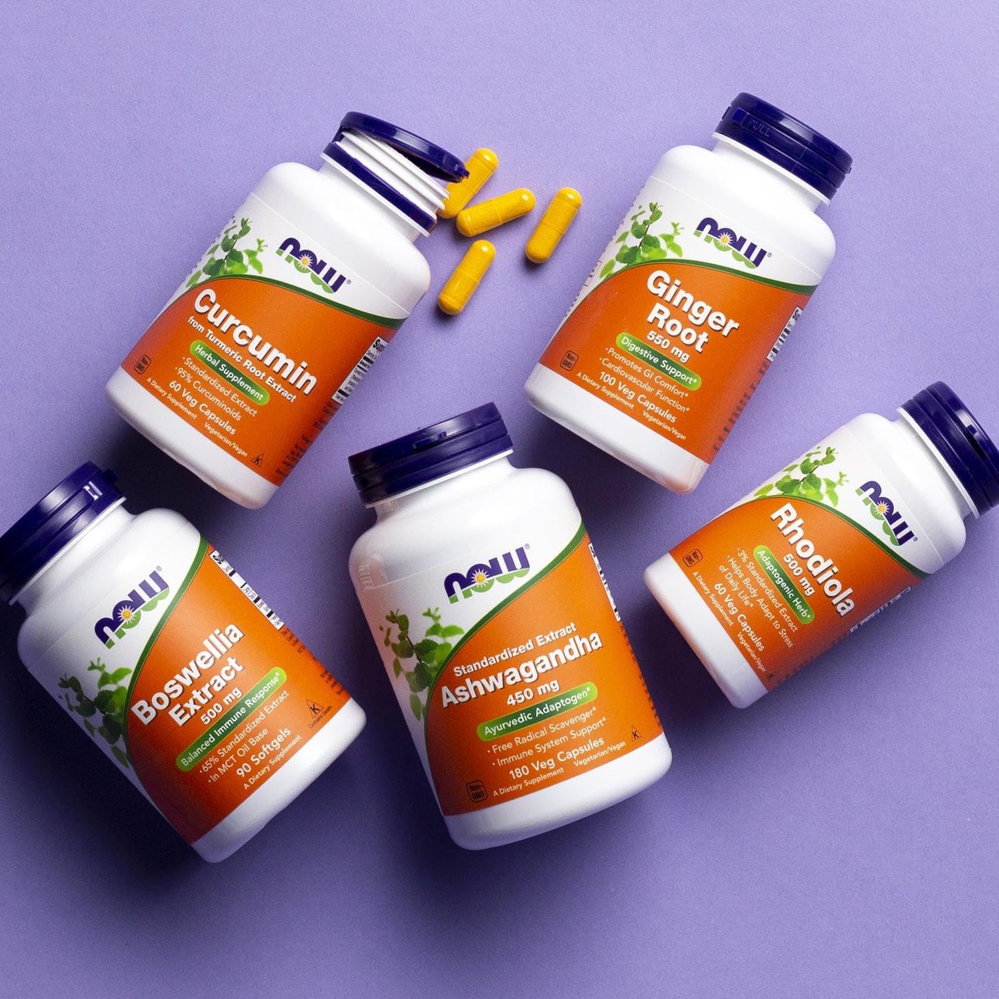NOW Foods Supplements, Turmeric Curcumin, Derived from Turmeric Root Extract, Herbal Supplement, 120 Veg Capsules - Nirvana Guru