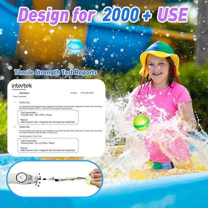 【12 Pack】Magnetic Reusable Water Balloons Fast Refillable for Kids Outdoor Activities, latex-free Kids Pool Beach Bath Toys, Self-Sealing Water Bomb Quick Fill for Summer Games (12) nirvanaguru