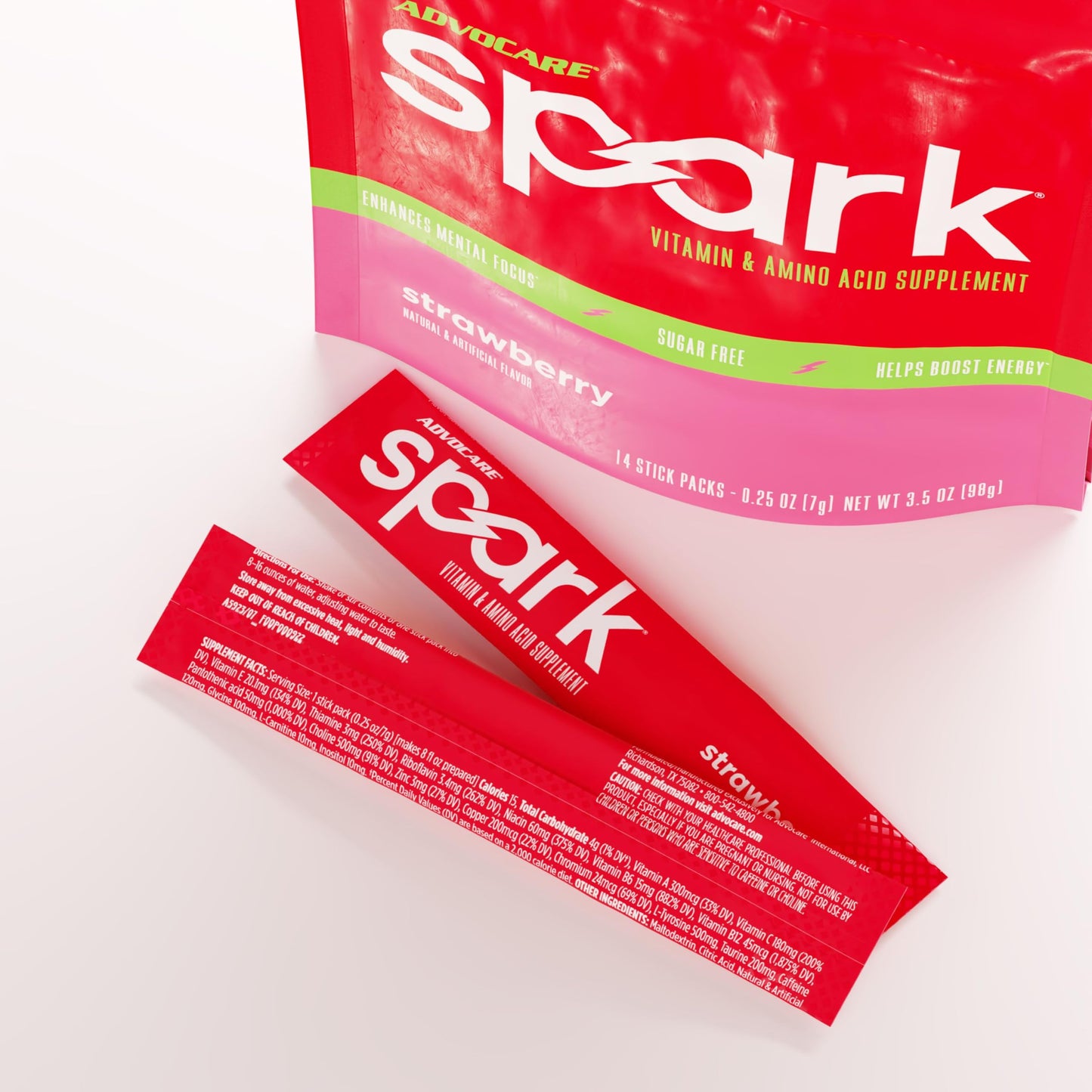 AdvoCare Spark Vitamin & Amino Acid Supplement - Focus & Energy Drink Powder Mix with Vitamin A, B-6, C & E - Also Includes L-Carnitine & L-Tyrosine - Fruit Punch - 10.5 oz Nirvana Guru