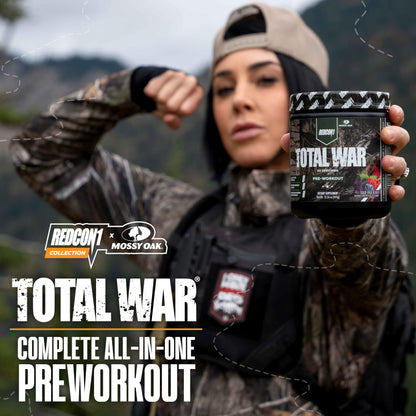 REDCON1 Total War Pre Workout Powder, Blue Lemonade - Beta Alanine + Citrulline Malate Keto Friendly Preworkout for Men & Women with 320mg of Caffeine - Fast Acting (30 Servings) Nirvana Guru