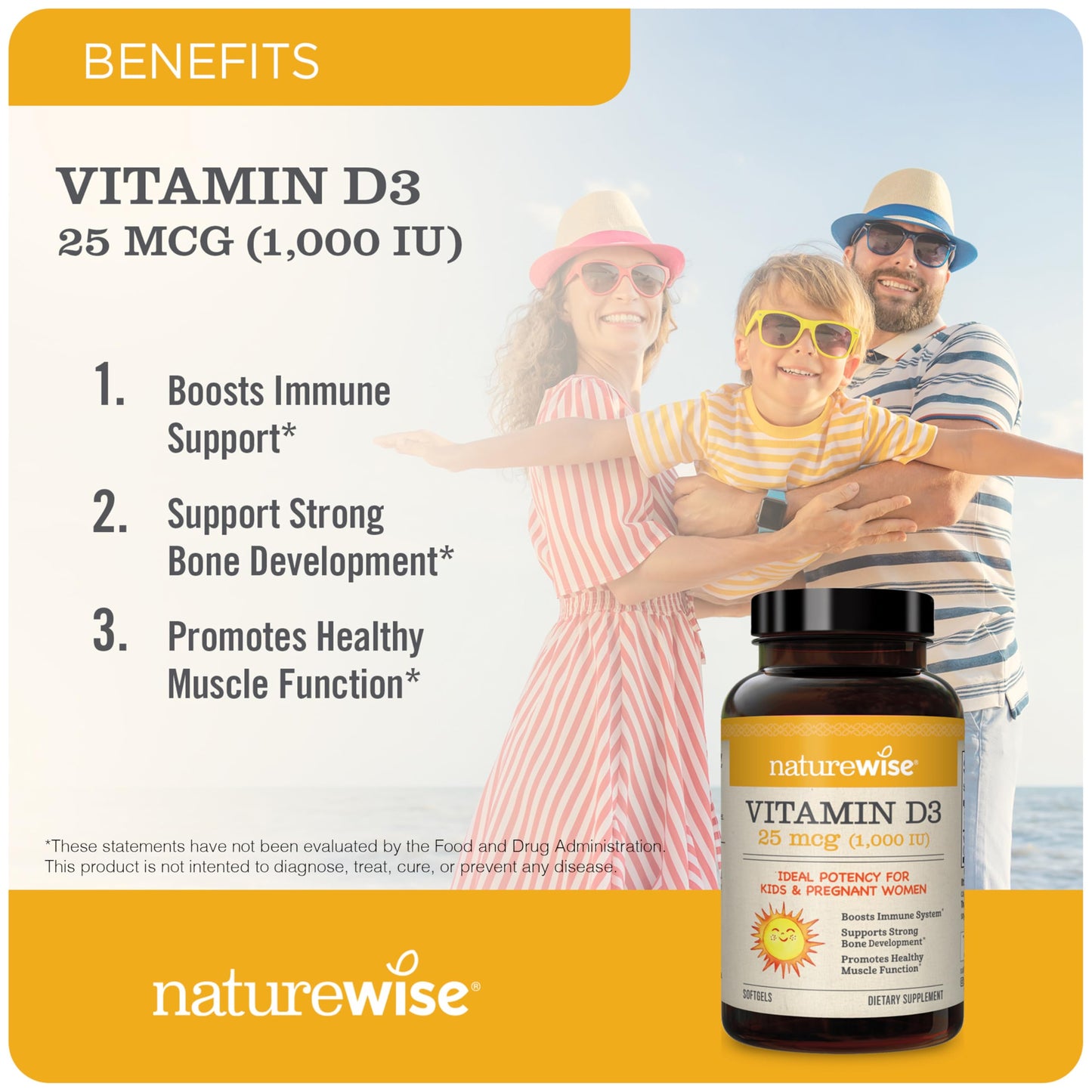 NatureWise Vitamin D3 5000iu (125 mcg) 1 Year Supply for Immune Support, Healthy Muscle Function, and Bone Health - Non-GMO, Gluten Free in Organic Extra Virgin Olive Oil, (Mini Softgel), 360 Count