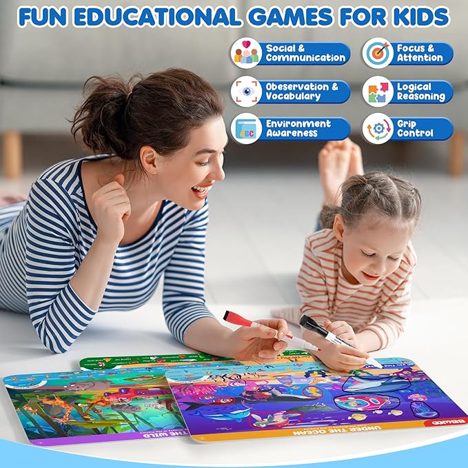 Search and Find Activity Books for Kids Ages 3-5, Toddler Travel Games Toys for Car Airplane, Road Trip Activities for Kids Games 4-8, Preschool Learning Activities, Educational Seek Birthday Gifts nirvanaguru