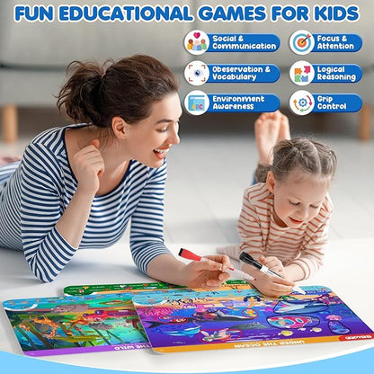 Search and Find Activity Books for Kids Ages 3-5, Toddler Travel Games Toys for Car Airplane, Road Trip Activities for Kids Games 4-8, Preschool Learning Activities, Educational Seek Birthday Gifts nirvanaguru