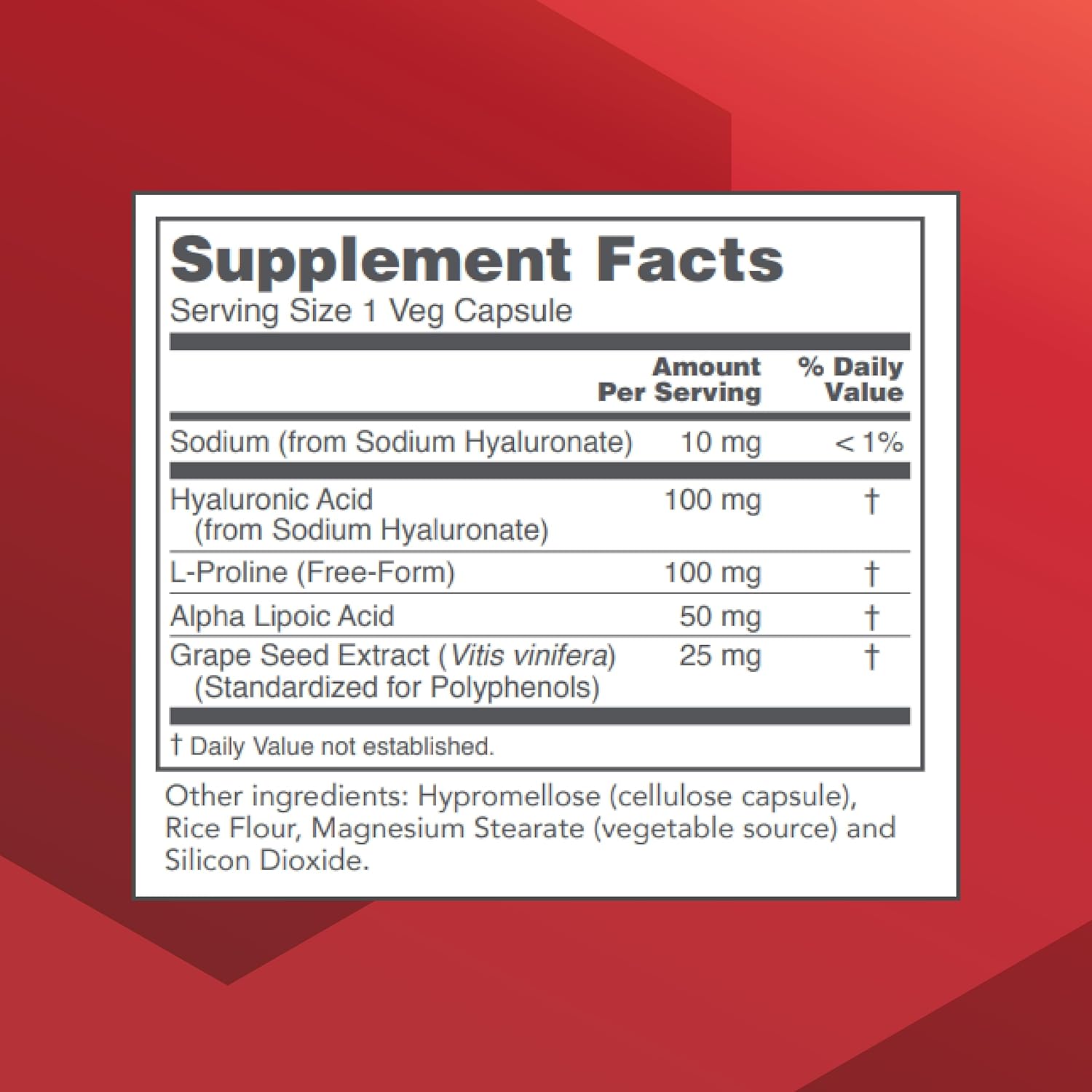 PROTOCOL FOR LIFE BALANCE Hyaluronic Acid - 100mg Hyaluronic Acid - Skin & Joint Support - Eye Support Supplement - Non-GMO & Kosher - 60 Veg Caps Nirvana Guru