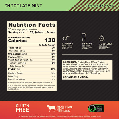 Optimum Nutrition Gold Standard 100% Whey Protein Powder, Double Rich Chocolate, 2 Pound (Packaging May Vary) - Nirvana Guru