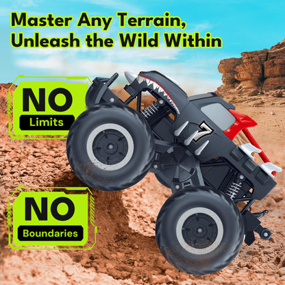 Threeking 1:16 Waterproof Monster Truck Toys RC Cars Amphibious Remote Control Car Trucks 4WD All Terrain Off-Road Pickup Toy for 6 7 8 9 10 11 12 Year Old Boys Girls Kids Gifts Presents Nirvana Guru