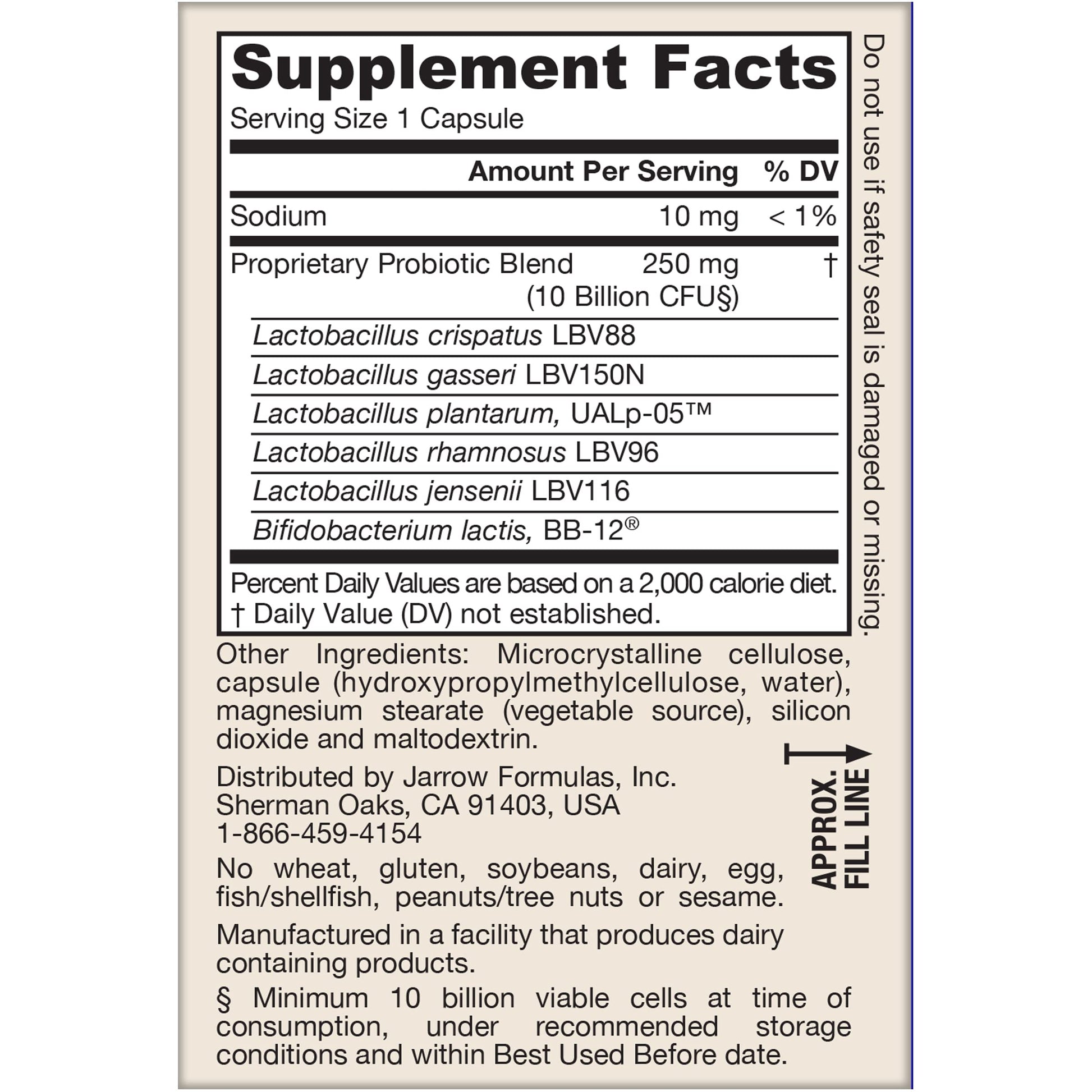 Jarrow Formulas Fem Dophilus Probiotics for Women - 10 Billion CFU, Female Vaginal Probiotics, Vaginal, Urinary Tract and Digestive Support, 30 Capsules - Nirvana Guru