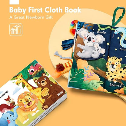 hahaland Baby Books 0-6 Months, Infant Tummy Time Toy High Contrast Sensory Toys 6 to 12 Months Touch Feel Book Babies Travel Toy Gifts for Boy Girl 0-3 Month Baby Shower Birthday Gifts (Single Book) nirvanaguru