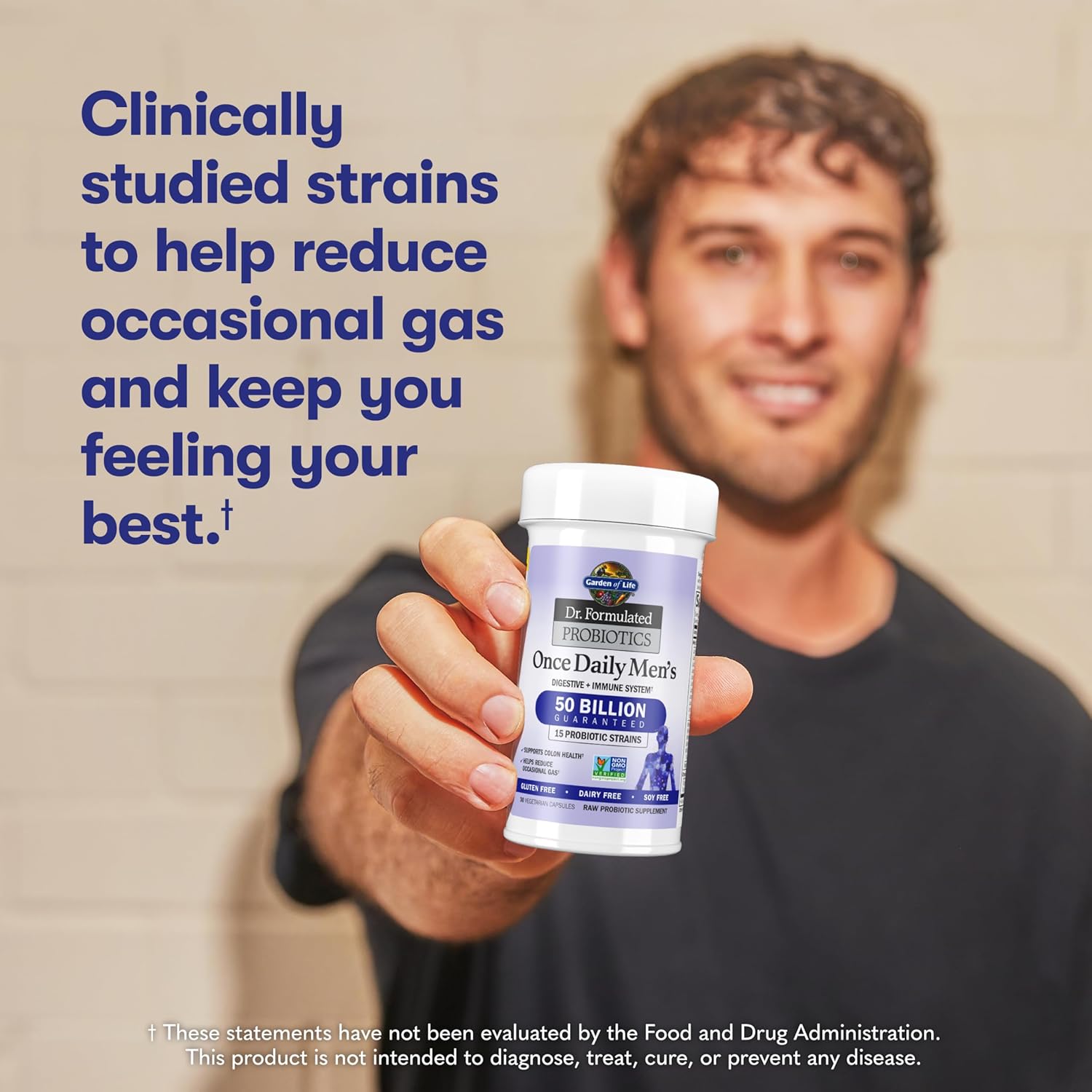 Garden of Life Probiotics for Men Dr Formulated 50 Billion CFU 15 Probiotics for Digestive Health + Organic Prebiotic Fiber for Colon & Immune Support, Daily Gas Relief, Shelf Stable, 30 Capsules - Nirvana Guru