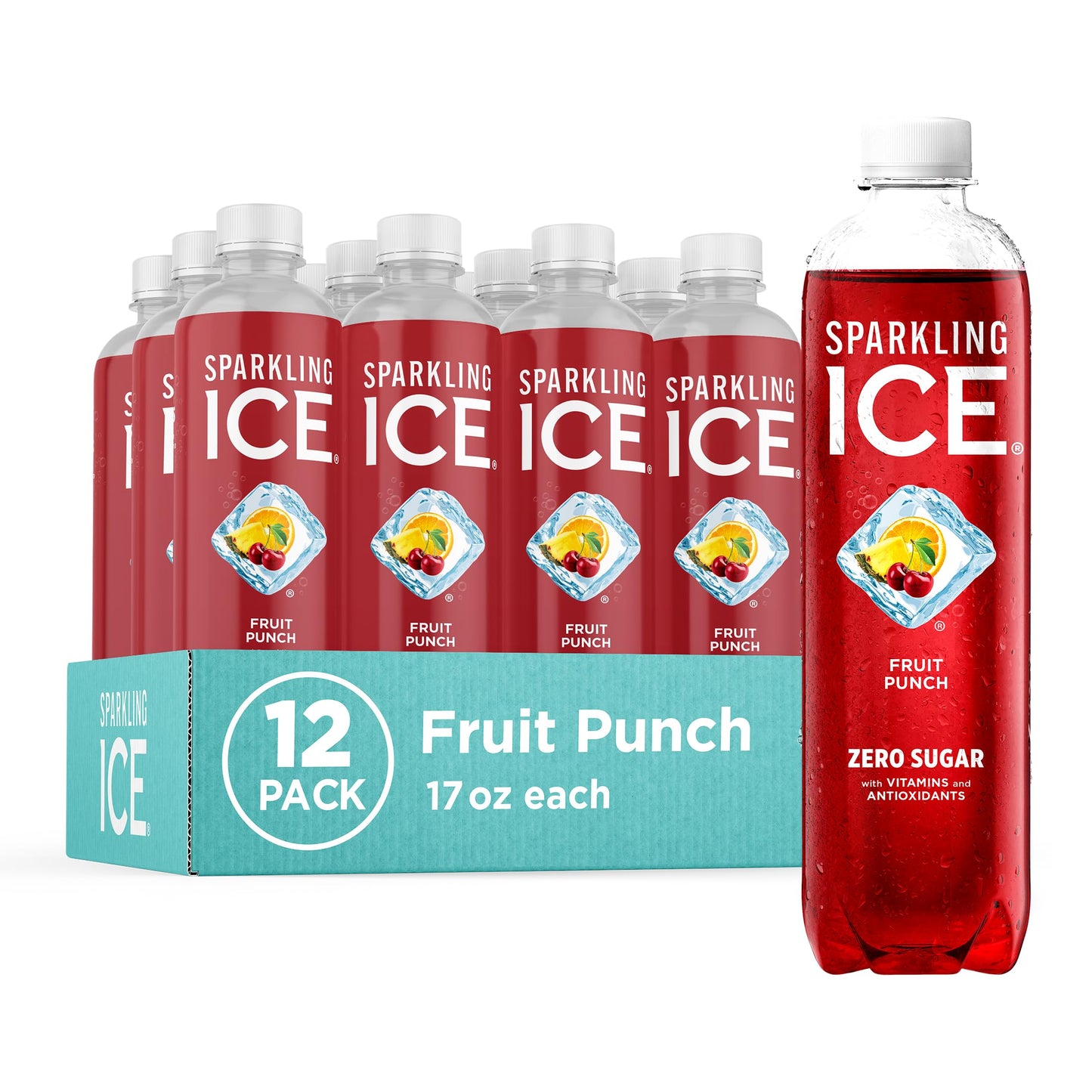 Sparkling Ice, Black Raspberry Sparkling Water, Zero Sugar Flavored Water, with Vitamins and Antioxidants, Low Calorie Beverage, 17 fl oz Bottles (Pack of 12) - Nirvana Guru