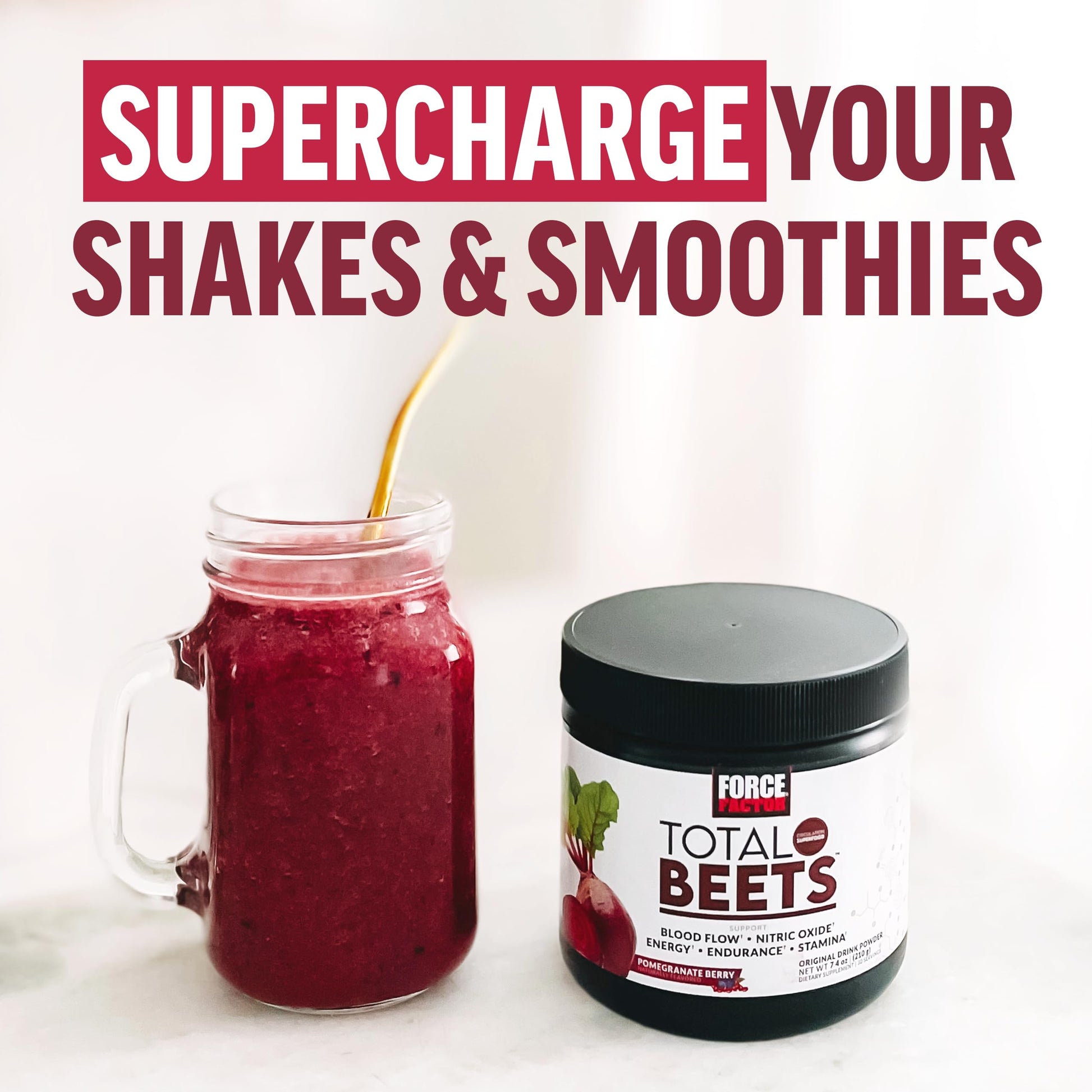 Force Factor Total Beets Drink Mix Superfood Powder with Nitrates to Support Circulation, Blood Flow, Nitric Oxide, Energy, Endurance, and Stamina, Cardiovascular Heart Health Supplement, 30 Servings Nirvana Guru
