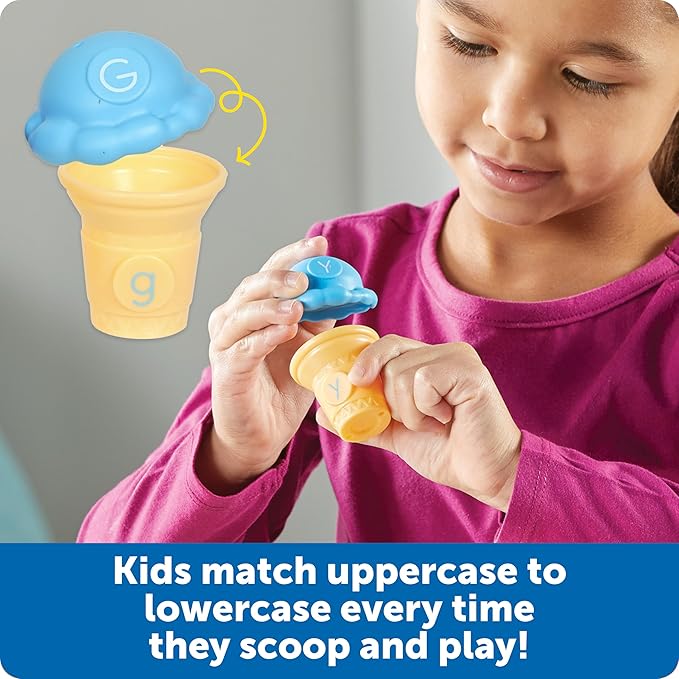 Learning Resources Mini Letter Scoops – 52 Pc Preschool Learning & Stacking Toys | Montessori Alphabet Toys for Kids Ages 3+ | Educational Easter Gifts nirvanaguru