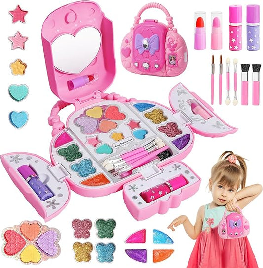 Topsolid Kids Makeup Kit With Mirror - Real Washable Makeup Set for Girls 5-8, Princess Toys Cosmetic Set, Christmas & Birthday Gifts for 3-8 Year Old Girls nirvanaguru