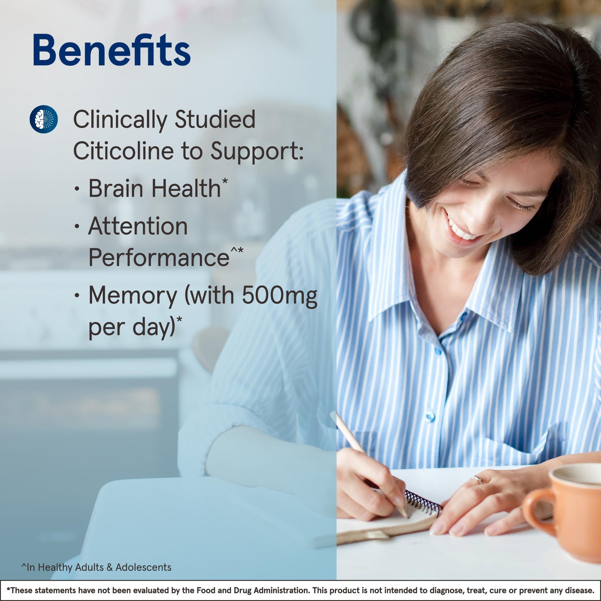 Jarrow Formulas Citicoline CDP Choline 250 MG, CDP Choline Supplement Supports Brain Health, Performance and Memory, 120 Capsules, Up to a 120 Day Supply - Nirvana Guru