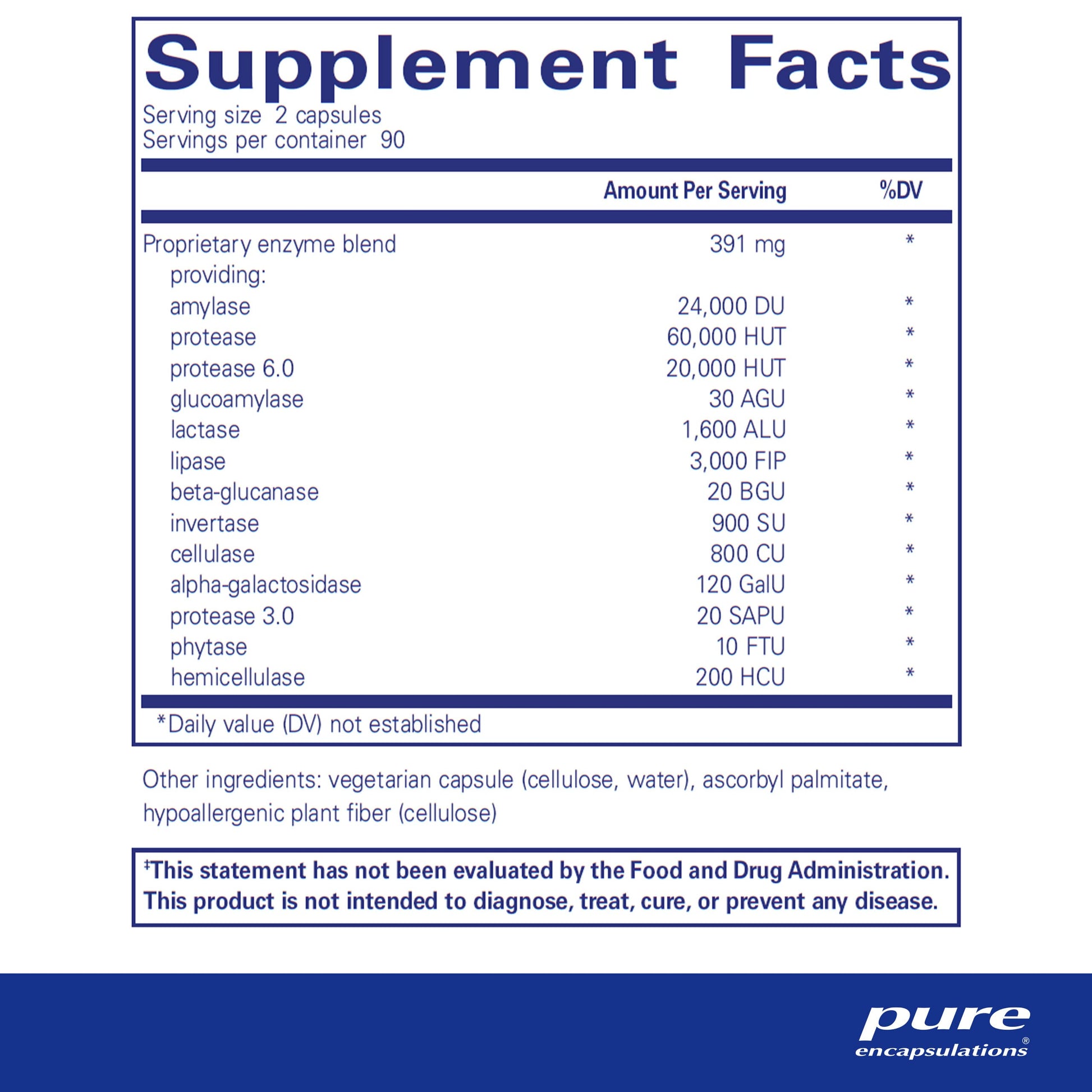 Pure Encapsulations Digestive Enzymes Ultra - Vegetarian Digestive Enzyme Supplement to Support Protein, Carb, Fiber, and Dairy Digestion* - 90 Capsules Nirvana Guru