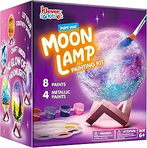 Klever Kits DIY 3D Moon Night Light, Paint Your Own Moon Lamp Kit Galaxy Lamp Arts and Crafts Kit, School Activities, Birthday Gifts for Kids Girls Boys nirvanaguru