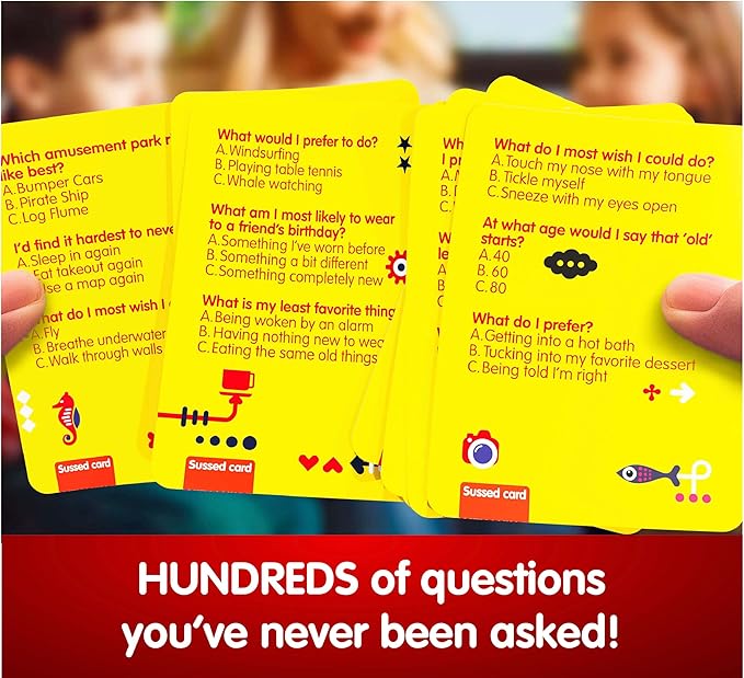 SUSSED The Wacky ‘What Would You Do?’ Card Game - Social Fun for Kids - Easy Travel Game, Family Activity - Ages 6+ - Yellow Pack nirvanaguru
