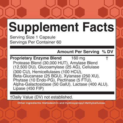 MaryRuth Organics Gluten Enzymes Capsules | Enzyme Supplement for Gut Health Support | Gluten Digestion | & Nutrient Absorption | Vegan | Gluten Free | 60 Count - Nirvana Guru