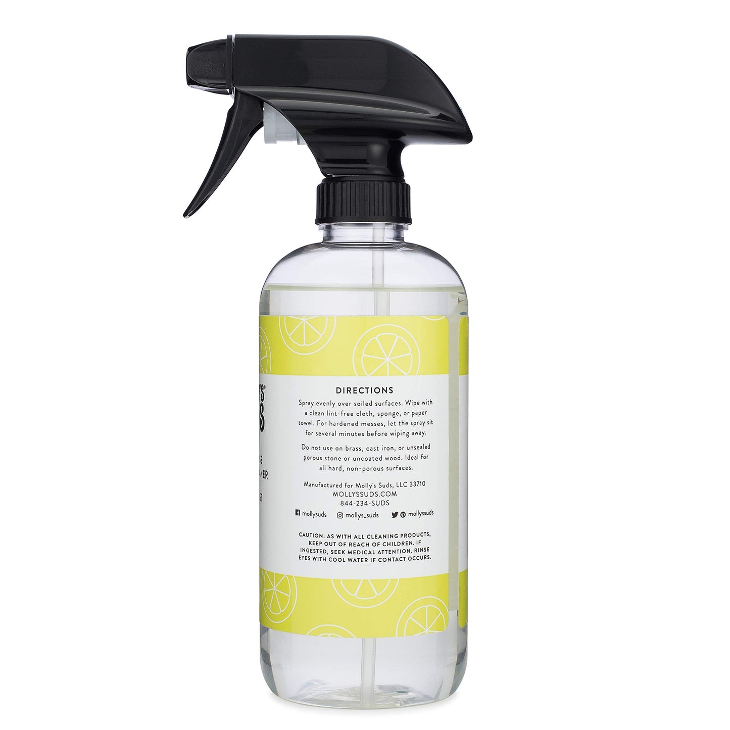 Molly's Suds All Purpose Cleaner | Multi Surface Household Spray (Powerful, Versatile) | Clean, Simple Ingredients | Lemon Burst, 16 oz (2 Pack) Nirvana Guru