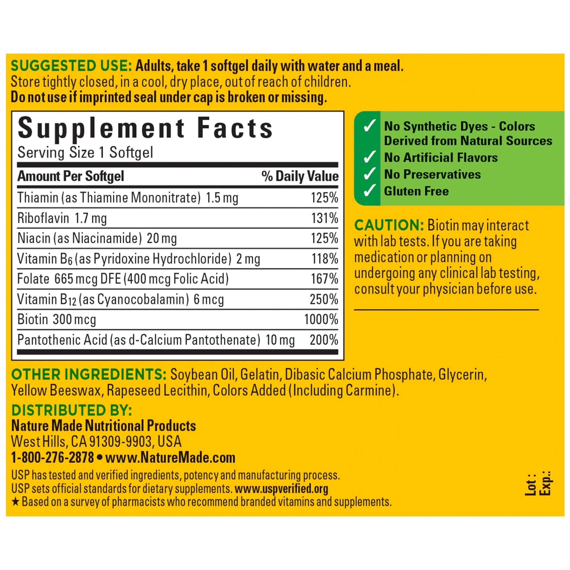 Nature Made Super B Energy Complex, Dietary Supplement for Brain Cell Function Support, 160 Softgels, 160 Day Supply - Nirvana Guru