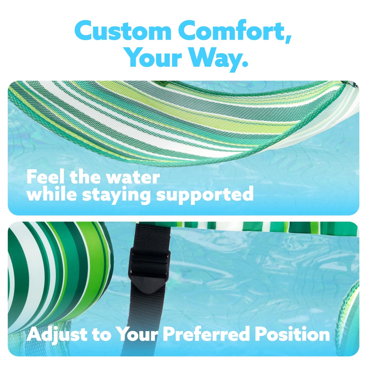 SLOOSH Inflatable Pool Floats Adult,2 Packs Floating Lounge Chairs,Blow up Pool Noodles for Adult Heavy Duty,Floating Chair for Party Summer Water Beach Lake Fun Nirvana Guru