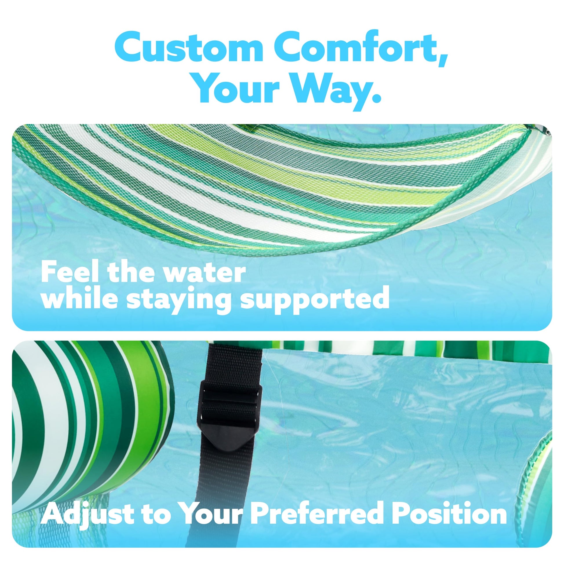 SLOOSH Inflatable Pool Floats Adult,2 Packs Floating Lounge Chairs,Blow up Pool Noodles for Adult Heavy Duty,Floating Chair for Party Summer Water Beach Lake Fun Nirvana Guru