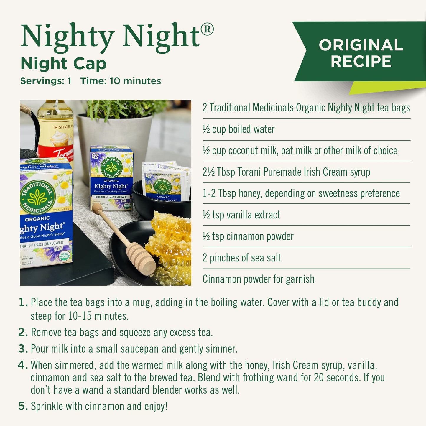Traditional Medicinals Organic Nighty Night Extra Tea With Valerian Root for Relaxation, 16 Tea Bags (Pack of 1) - Nirvana Guru