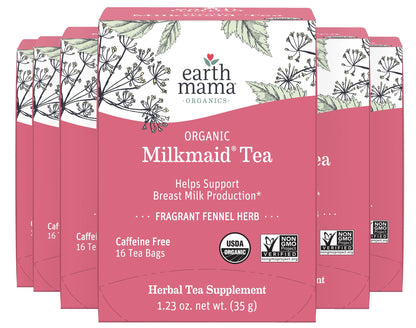 Earth Mama Organic Third Trimester Tea Bags | 100% USDA Organic Herbal Tea for Late Pregnancy Comfort + Childbirth Preparation, 16 Teabags Per Box (2-Pack) Nirvana Guru