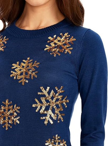 Women's Gaudy Garland Sweater Dress nirvanaguru