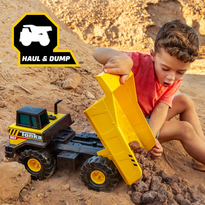 Tonka Steel Classics Mighty Dump Truck - Made with Steel & Sturdy Plastic, Yellow Toy Construction Truck, Boys and Girls, Kids, Toddlers, Ages 3+ Nirvana Guru