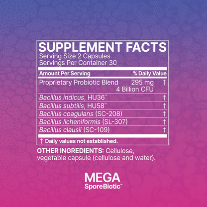 Microbiome Labs MegaSporeBiotic Probiotics for Women & Men - Spore Based Probiotics for Digestive Health - Shelf Stable & Travel-Friendly (60 Capsules) - Nirvana Guru