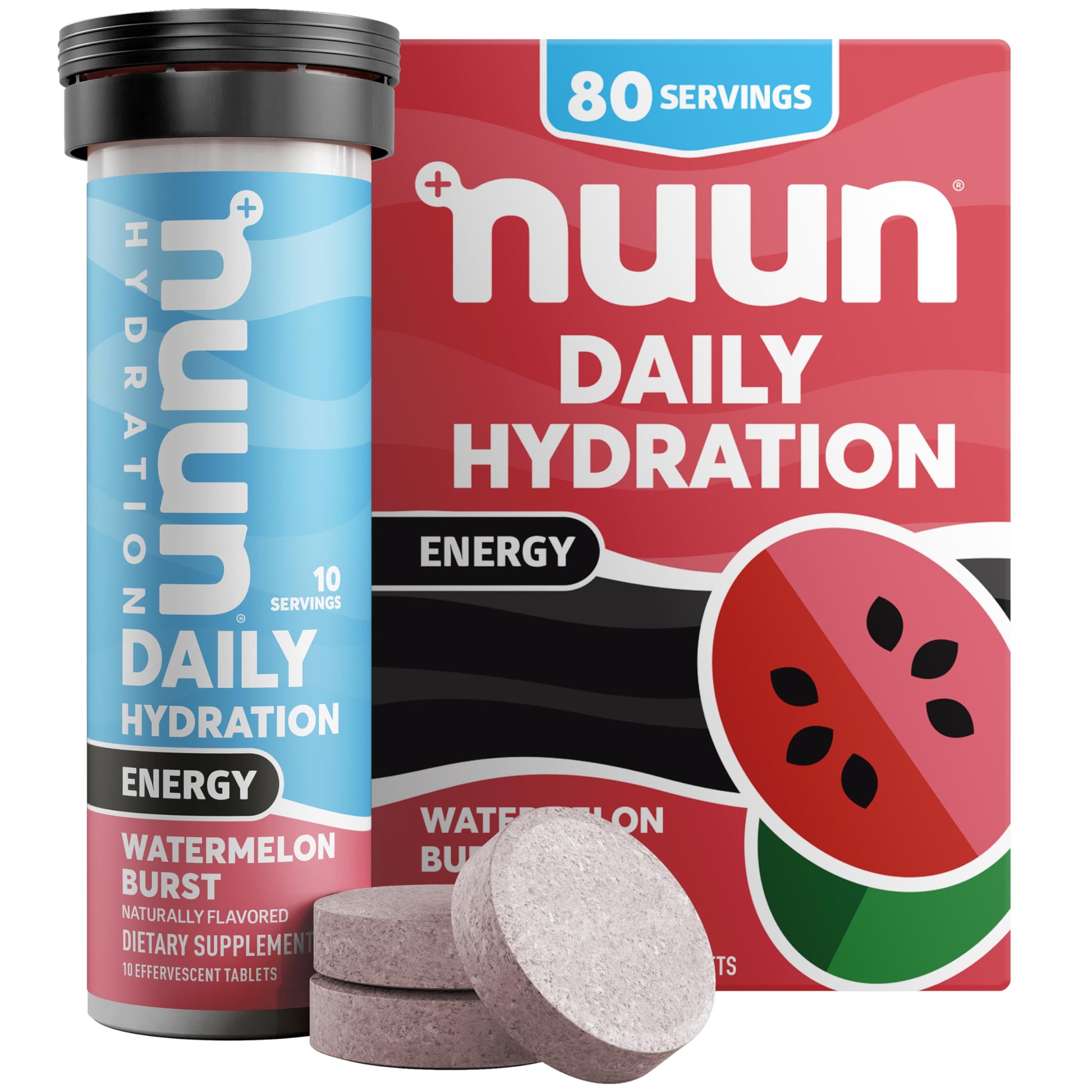 Nuun Energy Electrolyte Tablets with Ginseng, Caffeine from Green Tea Extract, Vitamin B12, B6, B5, Magnesium & 4 Other Electrolytes, Gluten Free & Vegan, Tropical Punch, 8 Pack (80 Servings Total) Nirvana Guru