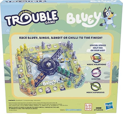 Hasbro Gaming Trouble: Bluey Edition Board Game for Kids, 2-4 Players, Race Bluey, Bingo, Bandit, or Chilli to The Finish, Ages 5 and Up (Amazon Exclusive) nirvanaguru