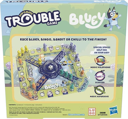 Hasbro Gaming Trouble: Bluey Edition Board Game for Kids, 2-4 Players, Race Bluey, Bingo, Bandit, or Chilli to The Finish, Ages 5 and Up (Amazon Exclusive) nirvanaguru